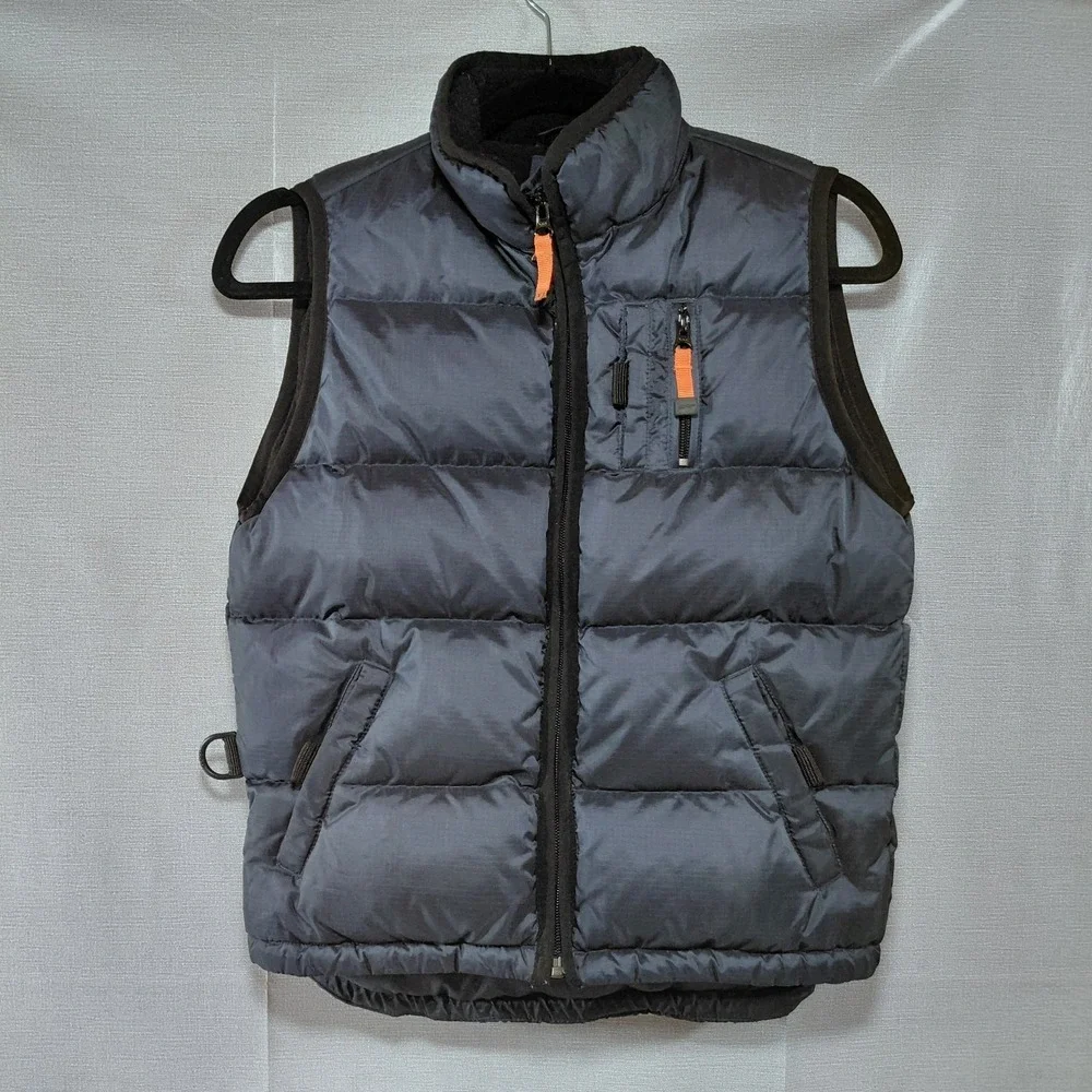 Gap Kids Down Filled Puffer Vest Boy's 7/8 Navy Blue Zip Front Gorpcore Outdoor